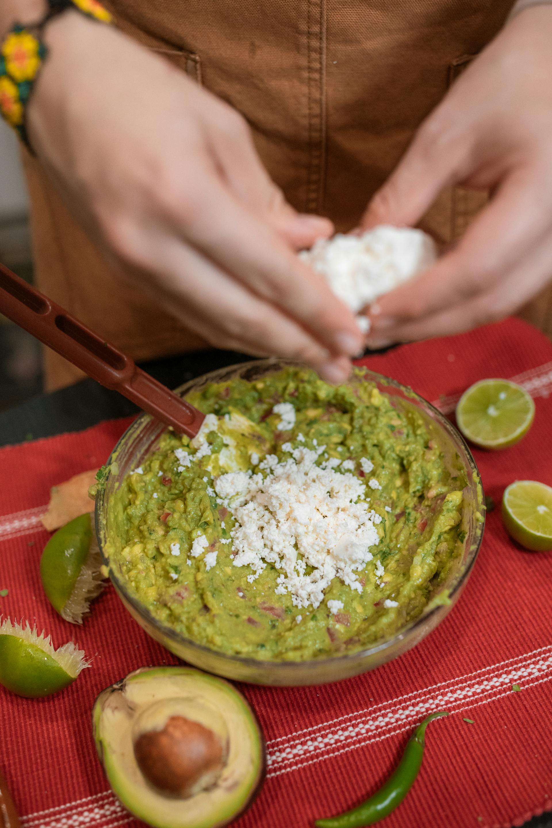 Fresh guacamole made with Carnival produce